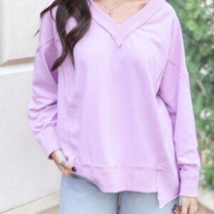 Peach Love | Lavender Oversized Sweater | Size S